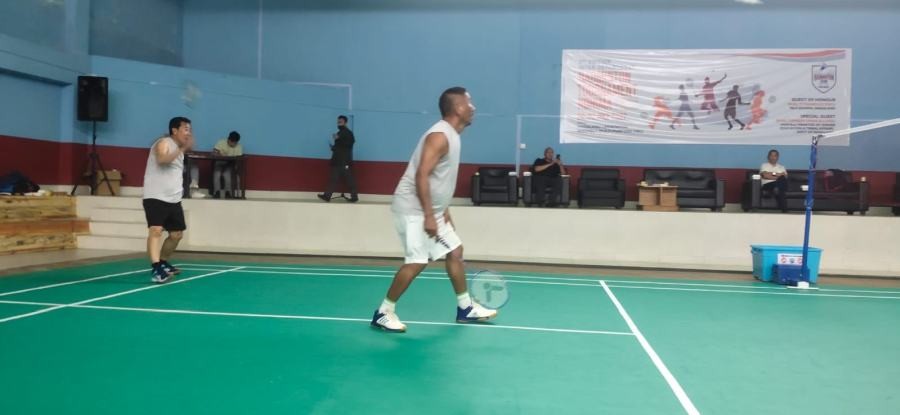 Participants during the second edition of the Inter-department Badminton tournament Kohima in Kohima on July 22. (Morung Photo)